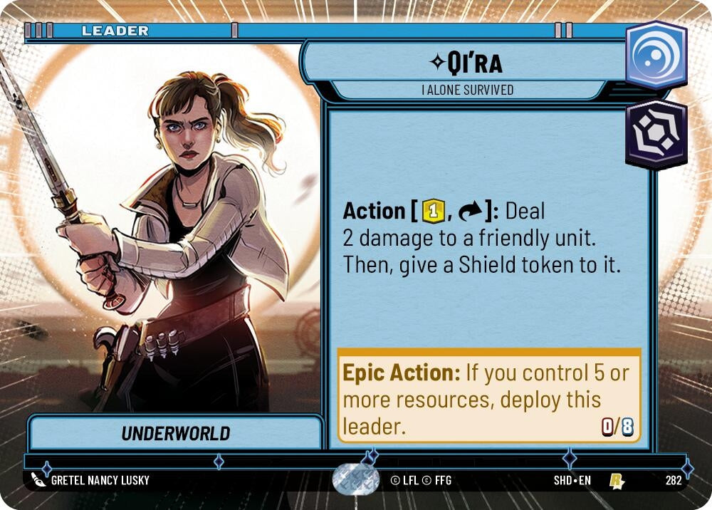 Image for Qi'ra - I Alone Survived (Hyperspace) (Shadows of the Galaxy) (282) - Star Wars: Unlimited