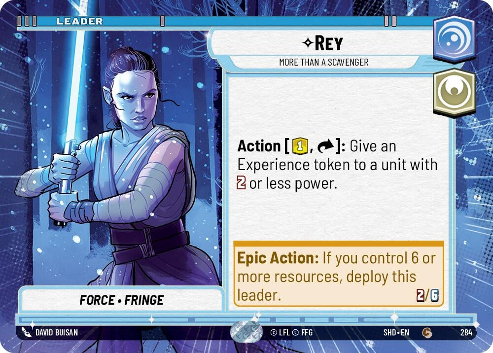 Image for Rey - More Than a Scavenger (Hyperspace) (Shadows of the Galaxy) (284) - Star Wars: Unlimited