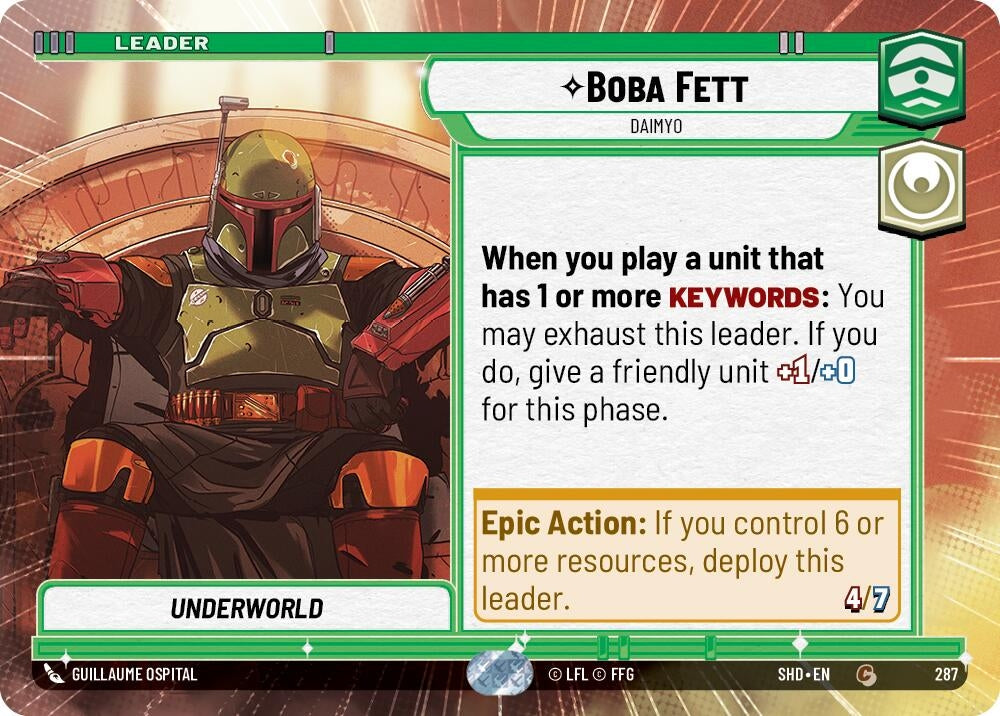Image for Boba Fett - Daimyo (Hyperspace) (Shadows of the Galaxy) (287) - Star Wars: Unlimited