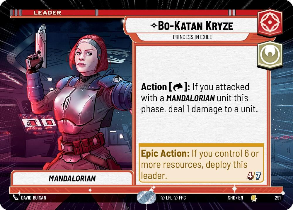Image for Bo-Katan Kryze - Princess in Exile (Hyperspace) (Shadows of the Galaxy) (291) - Star Wars: Unlimited