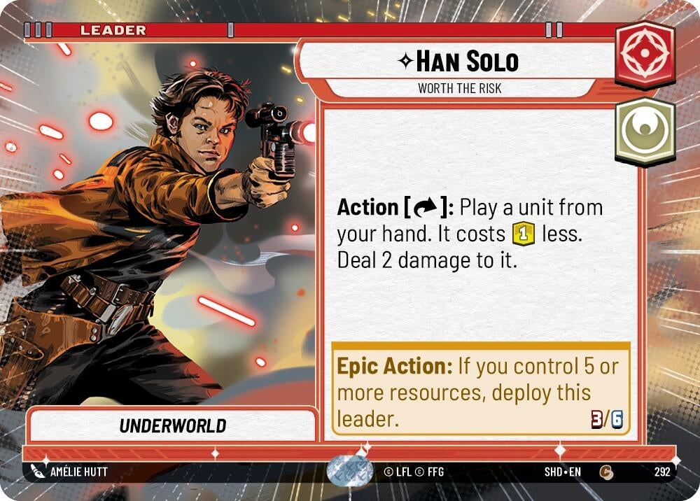 Image for Han Solo - Worth the Risk (Hyperspace) (Shadows of the Galaxy) (292) - Star Wars: Unlimited