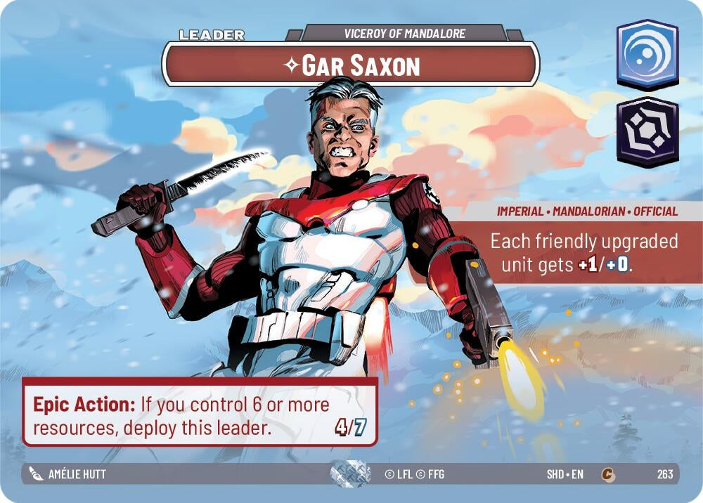 Image for Gar Saxon - Viceroy of Mandalore (Showcase) (Shadows of the Galaxy) (263) - Star Wars: Unlimited