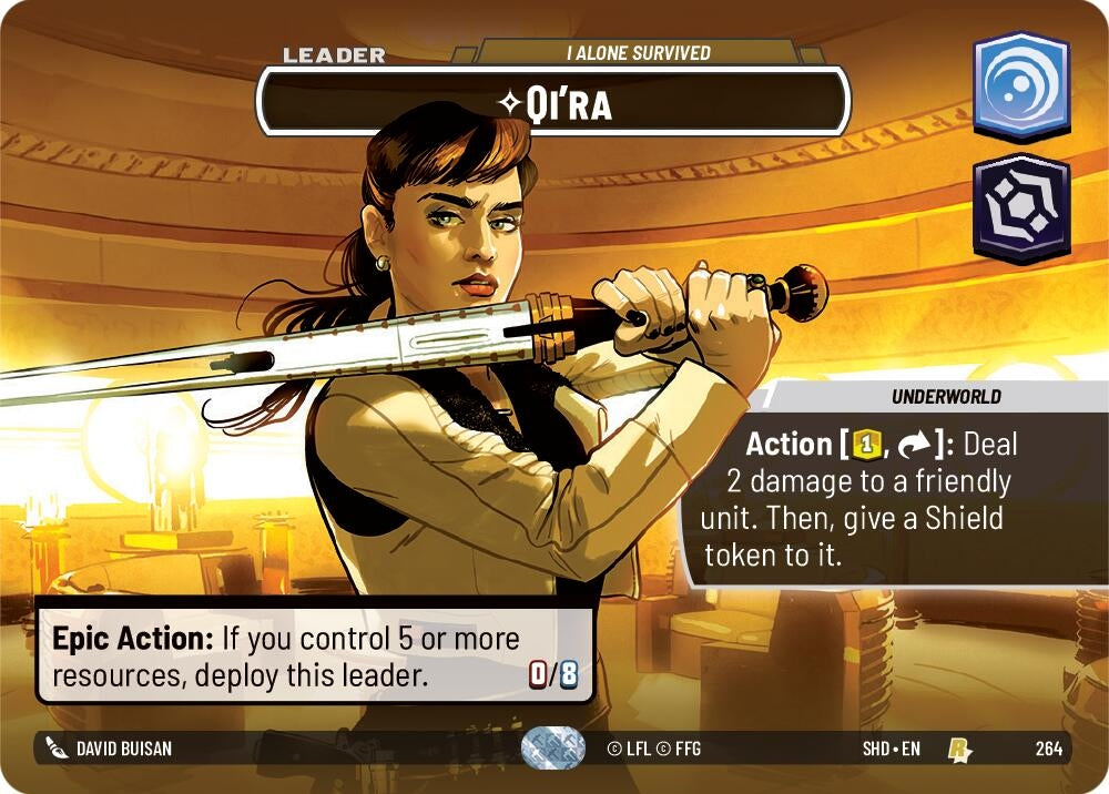 Image for Qi'ra - I Alone Survived (Showcase) (Shadows of the Galaxy) (264) - Star Wars: Unlimited