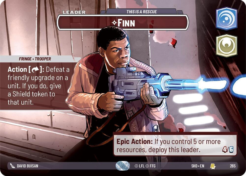 Image for Finn - This is a Rescue (Showcase) (Shadows of the Galaxy) (265) - Star Wars: Unlimited