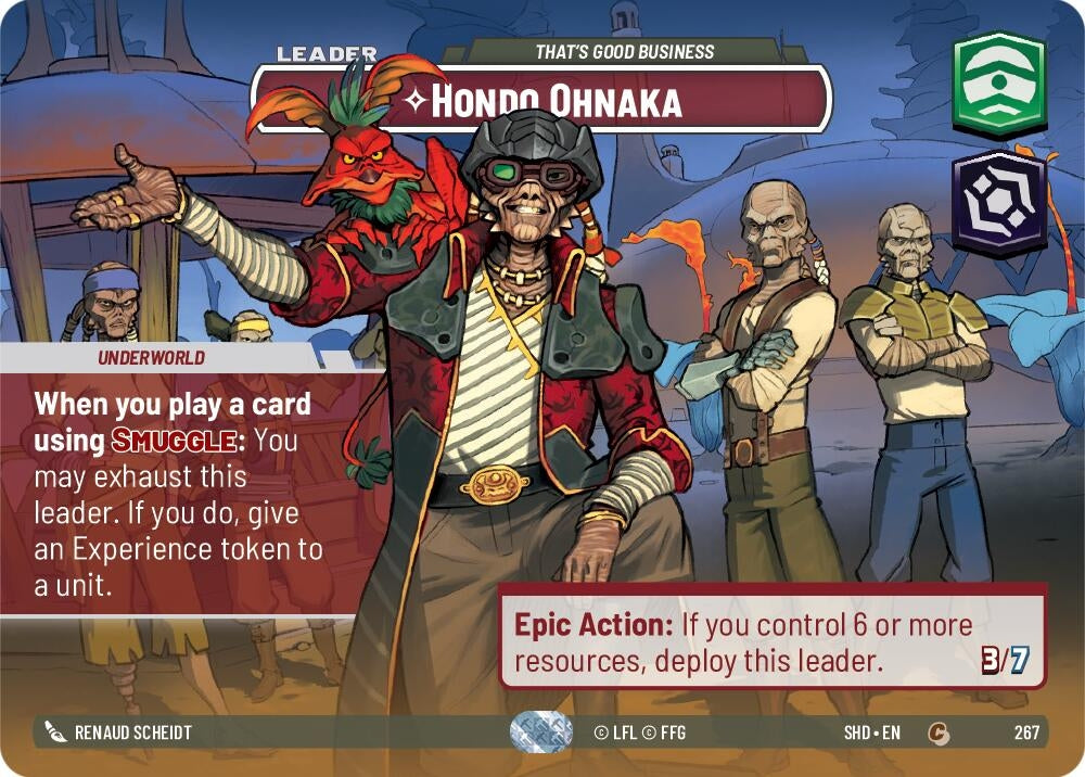 Image for Hondo Ohnaka - That's Good Business (Showcase) (Shadows of the Galaxy) (267) - Star Wars: Unlimited