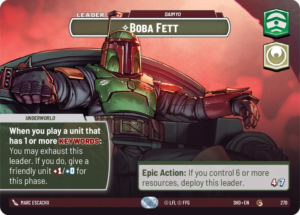 Image for Boba Fett - Daimyo (Showcase) (Shadows of the Galaxy) (270) - Star Wars: Unlimited