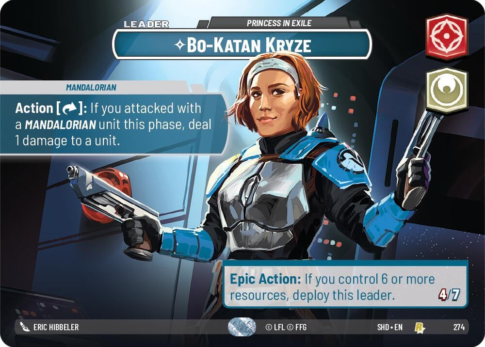 Image for Bo-Katan Kryze - Princess in Exile (Showcase) (Shadows of the Galaxy) (274) - Star Wars: Unlimited