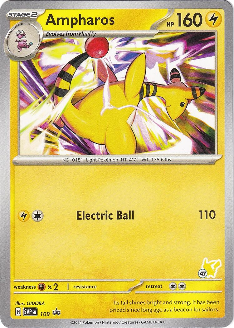 Image for Ampharos - Pikachu 47 (Battle Academy 2024) (109) - Pokemon