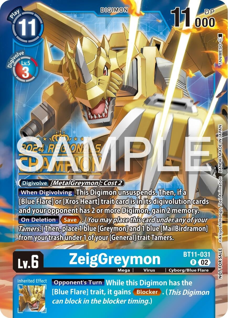 Image for ZeigGreymon (2024 Regionals Champion) (BT11) (11031)