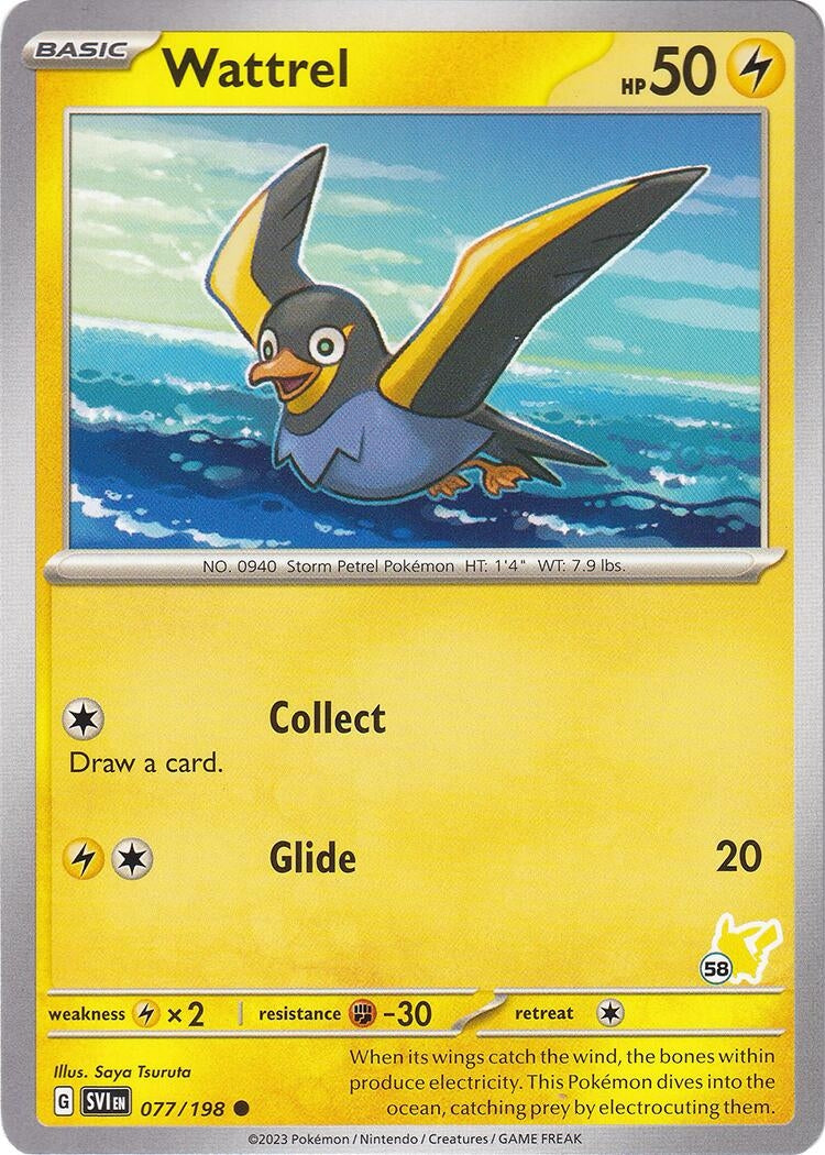 Image for Wattrel - Pikachu 58 (Battle Academy 2024) (077/193) - Pokemon