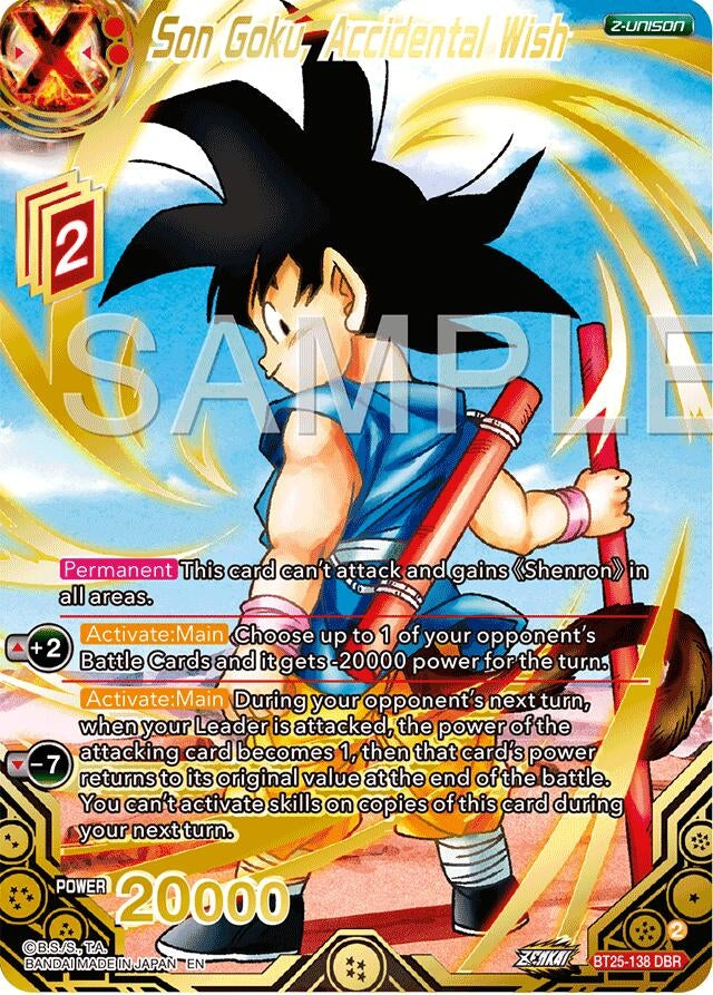 Image for Son Goku, Accidental Wish (DBR) (Legend of the Dragon Balls) (BT25-138) - Dragon Ball Super: Masters
