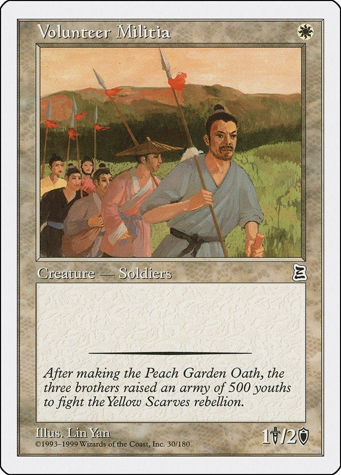 Image for Volunteer Militia (Portal Three Kingdoms) (30) - Magic: The Gathering