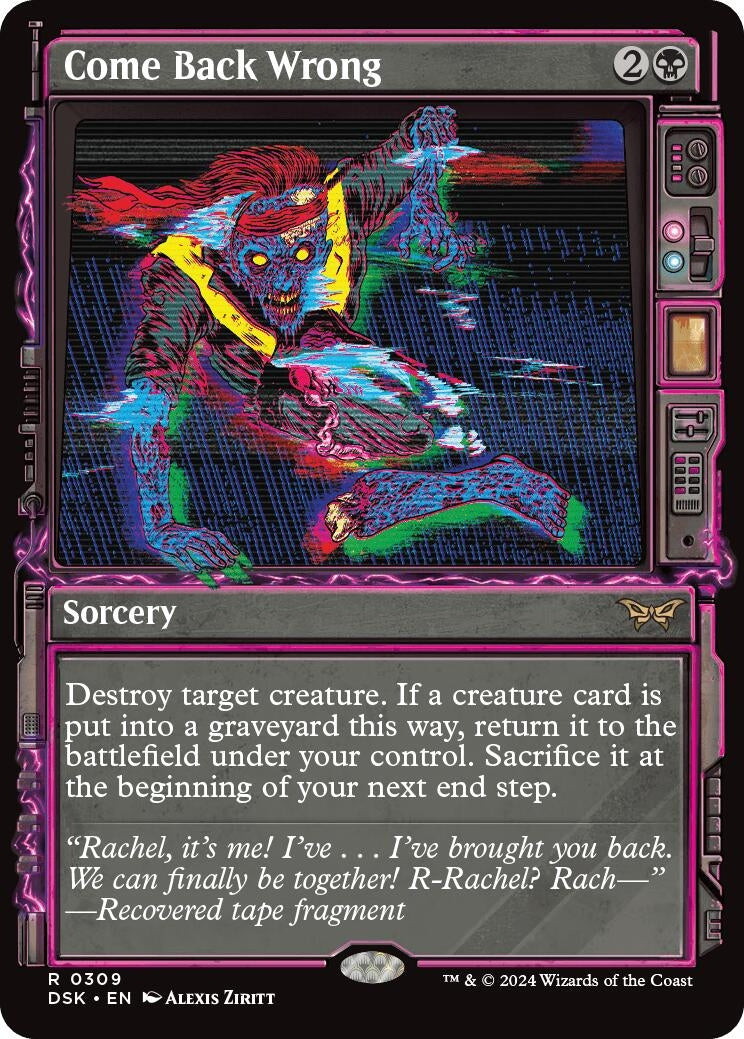 Image for Come Back Wrong (Showcase) (Duskmourn: House of Horror) (309) - Magic: The Gathering