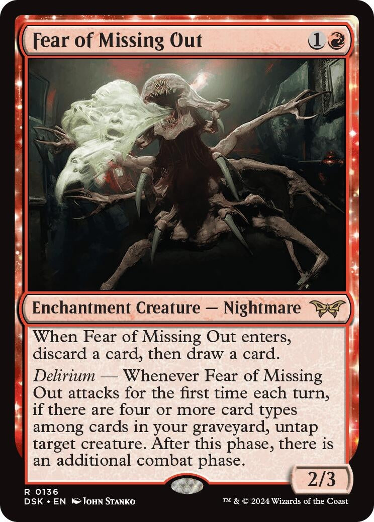 Image for Fear of Missing Out (Duskmourn: House of Horror) (136) - Magic: The Gathering