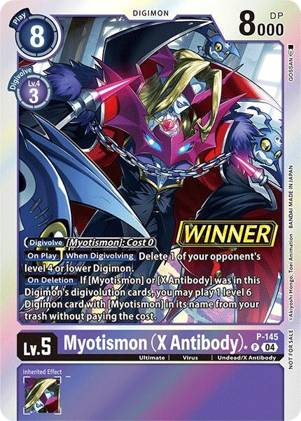Image for Myotismon (X Antibody) - P-145 (Store Tournament 2024 Jul. - Sep. Winner Pack) - Digimon Card Game
