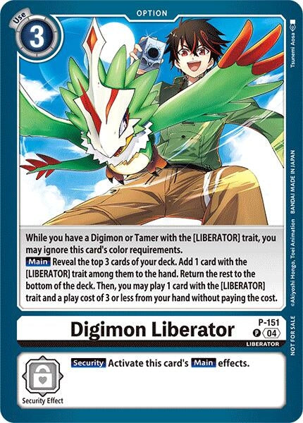 Image for Digimon Liberator - P-151 (Store Tournament 2024 Jul. - Sep. Participation Pack) - Digimon Card Game