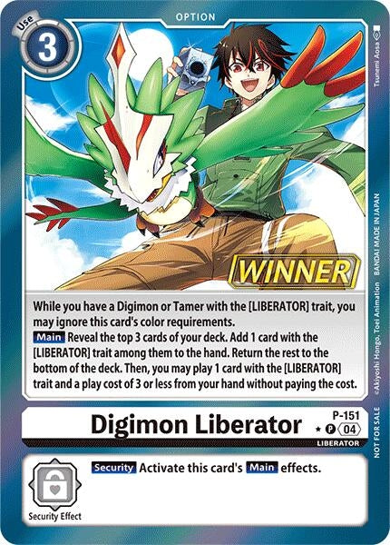 Image for Digimon Liberator - P-151 (Store Tournament 2024 Jul. - Sep. Winner Pack) - Digimon Card Game