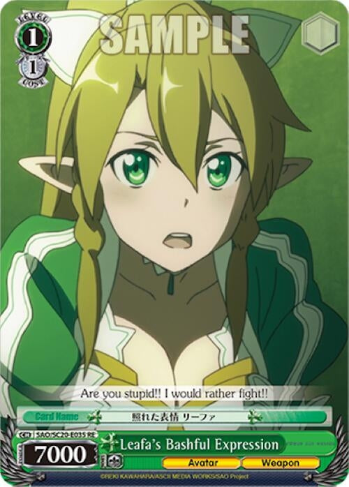 Image for Leafa's Bashful Expression (Sword Art Online Chronicle Set) (SAO/S20-E035 RE) - Weiss Schwarz