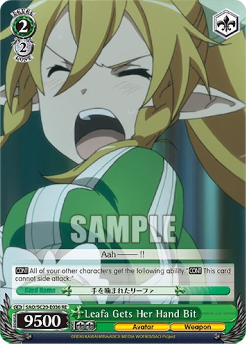 Image for Leafa Gets Her Hand Bit (Sword Art Online Chronicle Set) (SAO/S20-E036 RE) - Weiss Schwarz
