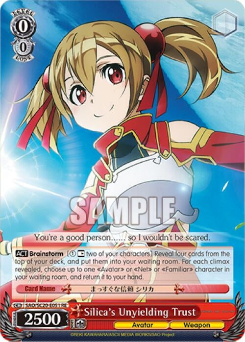 Image for Silica's Unyielding Trust (Sword Art Online Chronicle Set) (SAO/SC20-E051 RE) - Weiss Schwarz