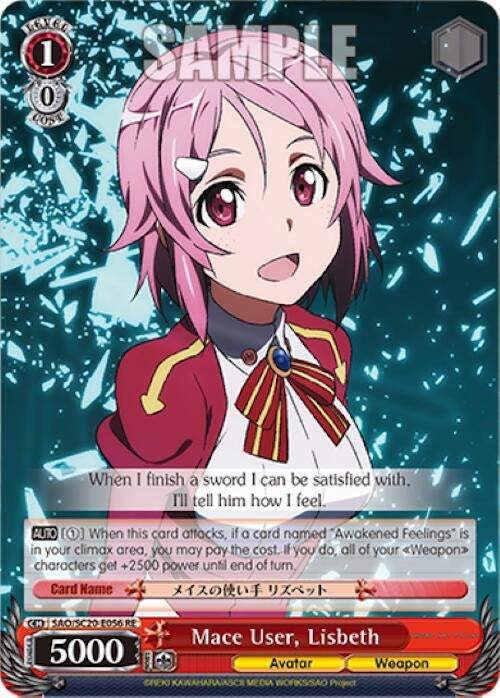 Image for Mace User, Lisbeth (Sword Art Online Chronicle Set) (SAO/SC20-E056 RE) - Weiss Schwarz