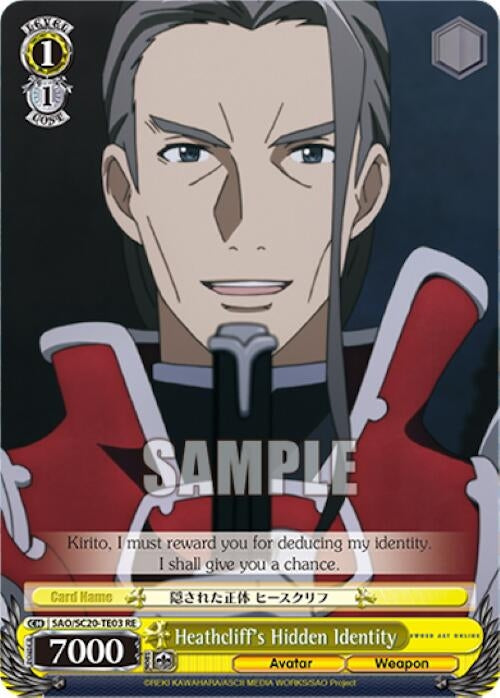 Image for Heathcliff's Hidden Identity (TD) (Sword Art Online Chronicle Set) (SAO/S20-TE03 RE) - Weiss Schwarz