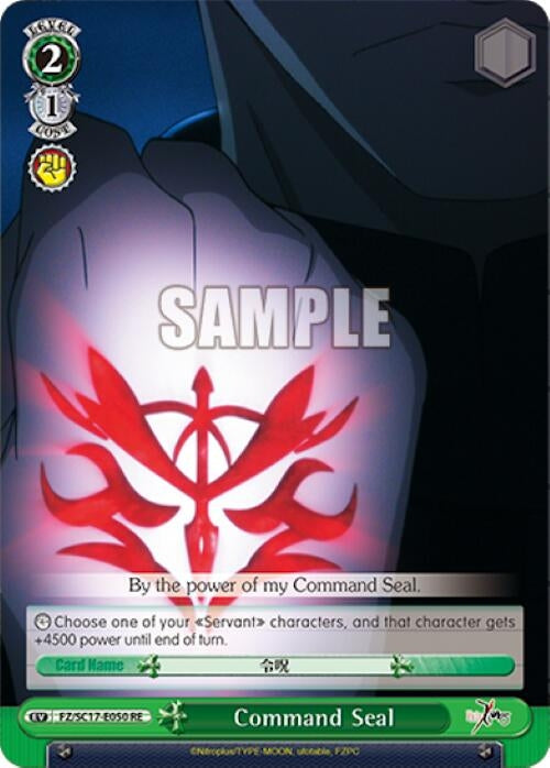 Image for Command Seal (Fate/Zero Chronicle Set) (FZ/SC17-E050 RE) - Weiss Schwarz