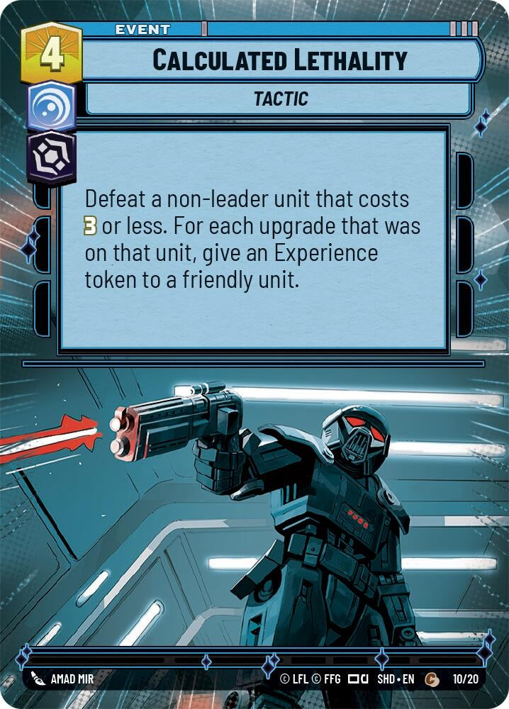 Image for Calculated Lethality (Hyperspace) (Shadows of the Galaxy: Weekly Play Promos) (10/20) - Star Wars: Unlimited