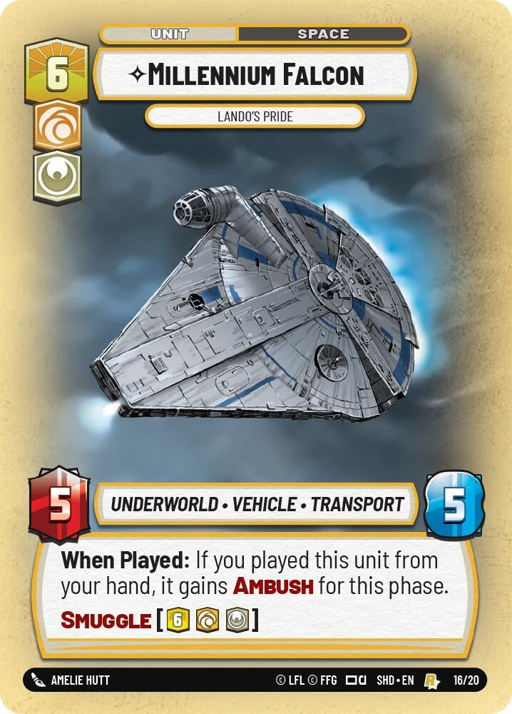 Image for Millennium Falcon - Lando's Pride (Shadows of the Galaxy: Weekly Play Promos) (16/20) - Star Wars: Unlimited