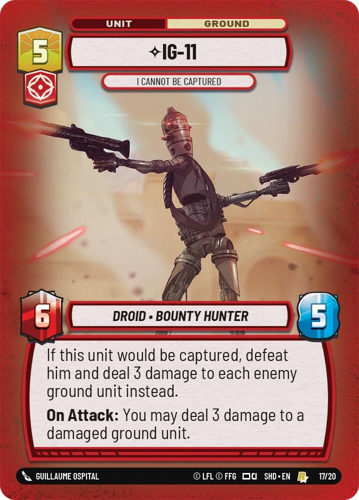 Image for IG-11 - I Cannot Be Captured (Shadows of the Galaxy: Weekly Play Promos) (17/20) - Star Wars: Unlimited