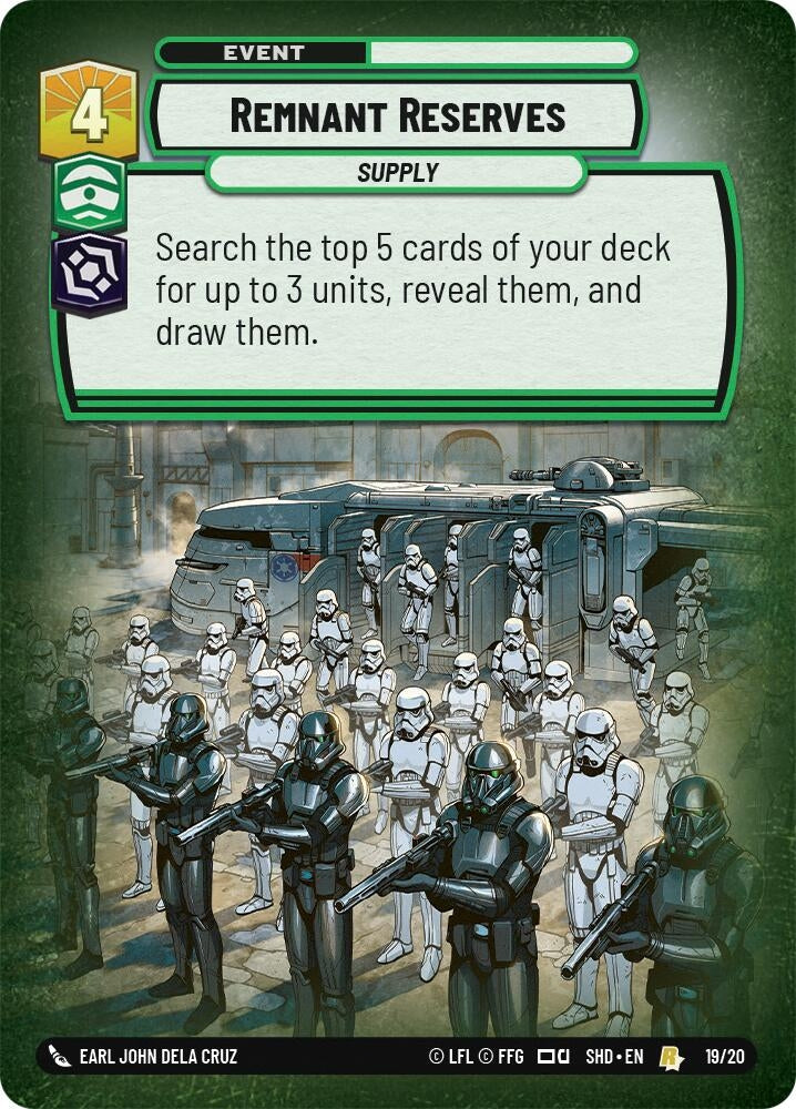 Image for Remnant Reserves (Shadows of the Galaxy: Weekly Play Promos) (19/20) - Star Wars: Unlimited