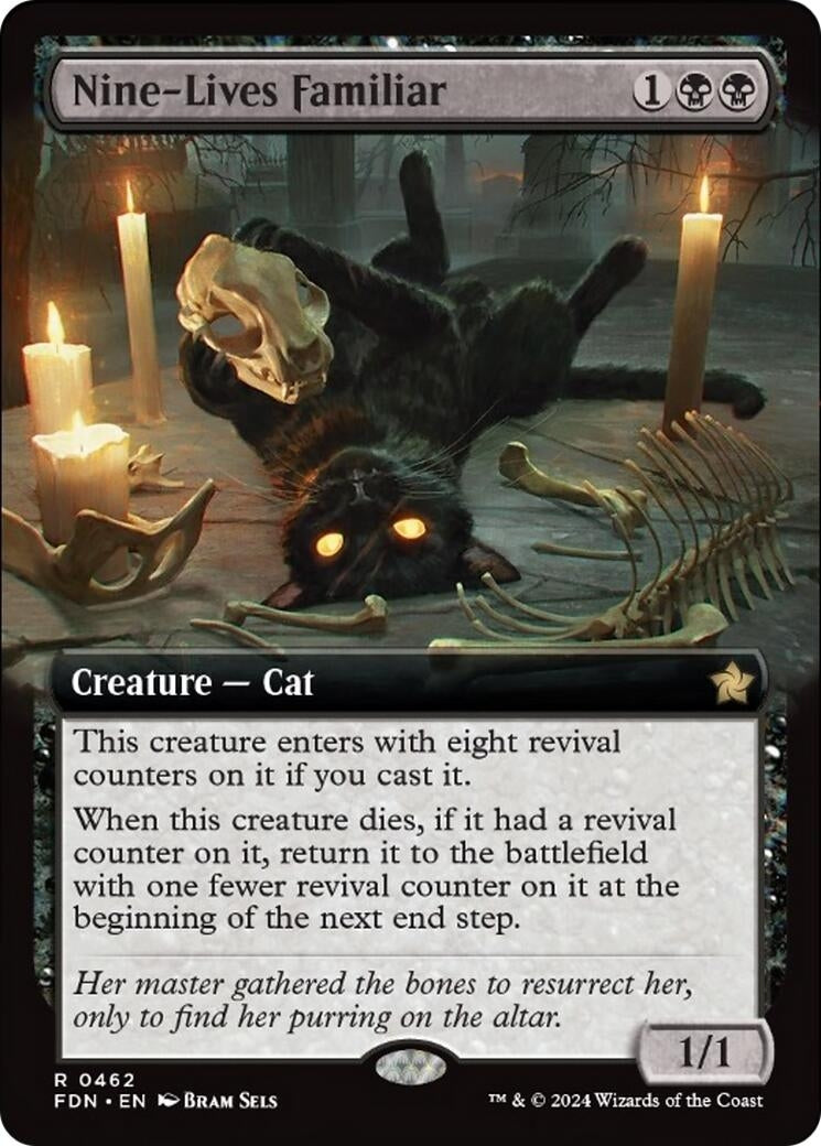 Image for Nine-Lives Familiar (Extended Art) (Foundations) (462) - Magic: The Gathering