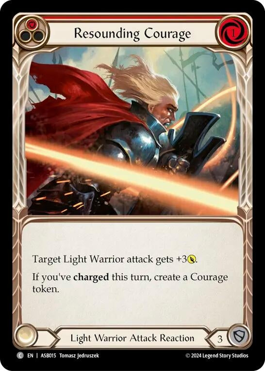 Image for Resounding Courage (Red) (Armory Deck: Boltyn) (ASB015) - Flesh and Blood TCG
