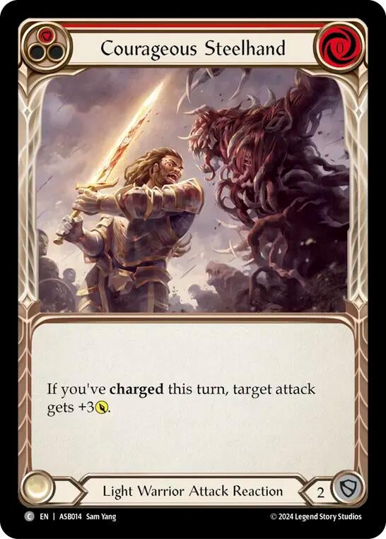 Image for Courageous Steelhand (Red) (Armory Deck: Boltyn) (ASB014) - Flesh and Blood TCG