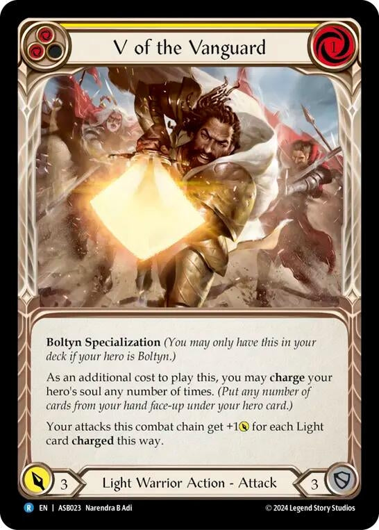 Image for V of the Vanguard (Armory Deck: Boltyn) (ASB023) - Flesh and Blood TCG
