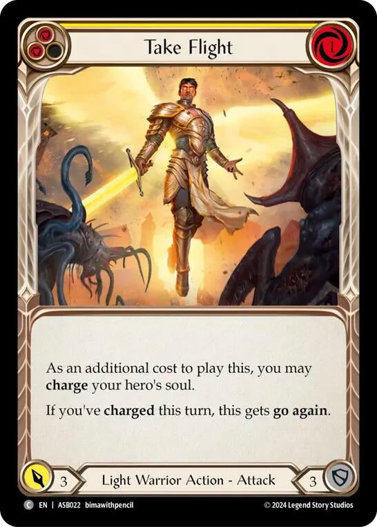 Image for Take Flight (Yellow) (Armory Deck: Boltyn) (ASB022) - Flesh and Blood TCG