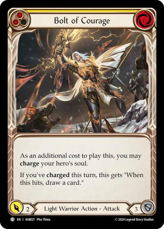 Image for Bolt of Courage (Yellow) (Armory Deck: Boltyn) (ASB021) - Flesh and Blood TCG