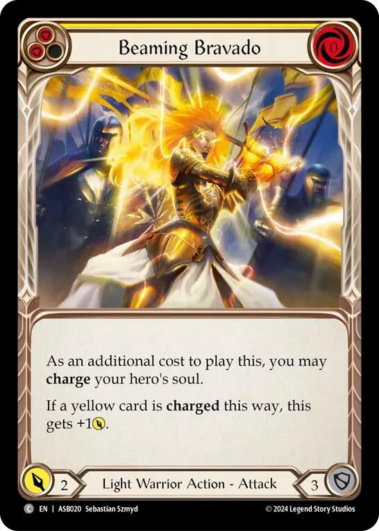 Image for Beaming Bravado (Yellow) (Armory Deck: Boltyn) (ASB020) - Flesh and Blood TCG