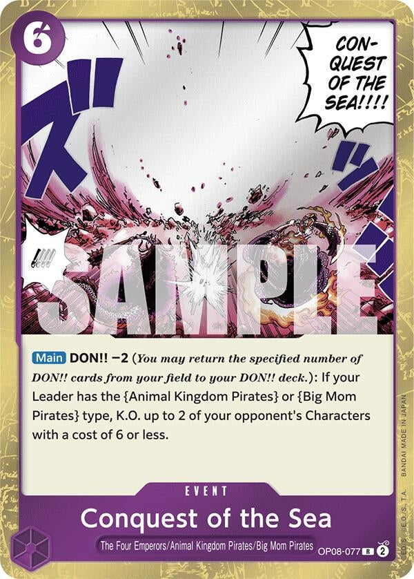 Image for Conquest of the Sea (Two Legends) (OP08-077) - One Piece Card Game