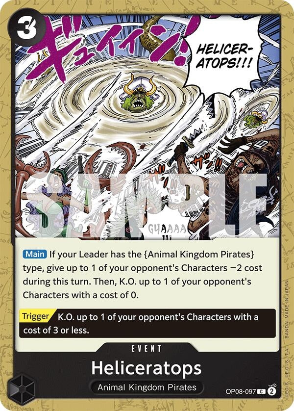 Image for Heliceratops (Two Legends) (OP08-097) - One Piece Card Game