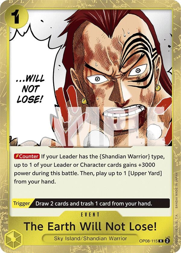 Image for The Earth Will Not Lose! (Two Legends) (OP08-115) - One Piece Card Game