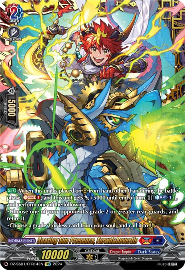 Image for Soaring Sun Presence, Forwd&Revertis (FFR) (DZ-SS01: Festival Booster 2024) (DZ-SS01/FFR14EN) - Cardfight Vanguard