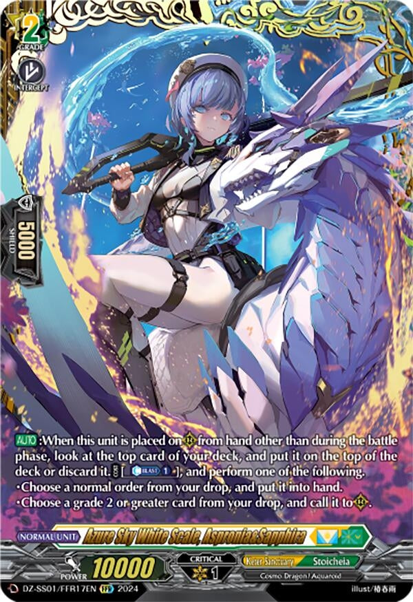 Image for Azure Sky White Scale, Aspronia&Sapphira (FFR) (DZ-SS01: Festival Booster 2024) (DZ-SS01/FFR17EN) - Cardfight Vanguard