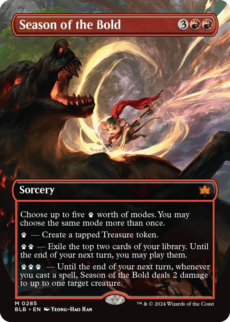 Image for Season of the Bold (Borderless) (Bloomburrow) (285) - Magic: The Gathering