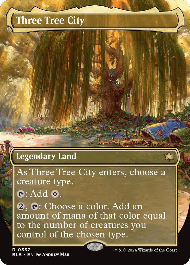Image for Three Tree City (Borderless) (0337) (Bloomburrow) (337) - Magic: The Gathering