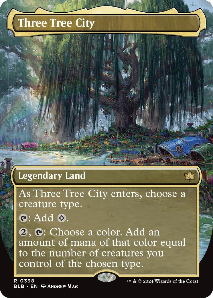 Image for Three Tree City (Borderless) (0338) (Bloomburrow) (338) - Magic: The Gathering