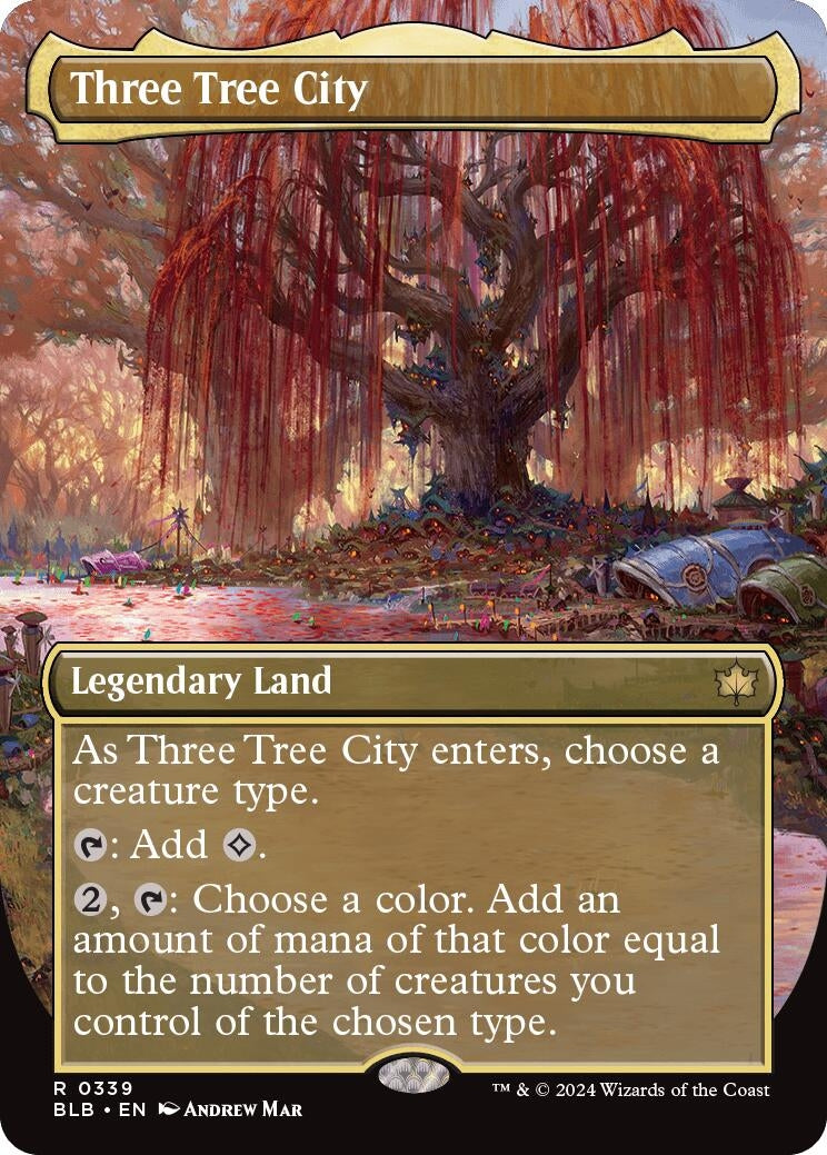 Image for Three Tree City (Borderless) (0339) (Bloomburrow) (339) - Magic: The Gathering