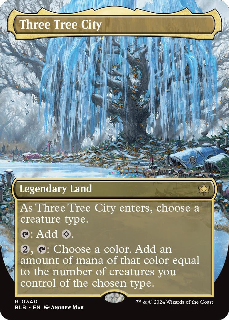 Image for Three Tree City (Borderless) (0340) (Bloomburrow) (340) - Magic: The Gathering