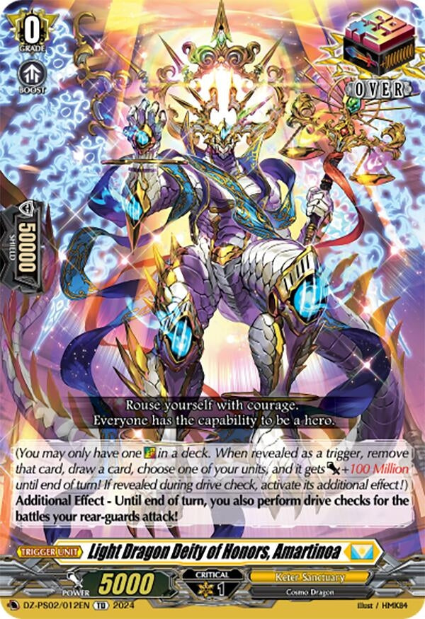 Image for Light Dragon Deity of Honors, Amartinoa (DZ-PS02: Premium Deckset “Revenger”) (DZ-PS02/012EN) - Cardfight Vanguard