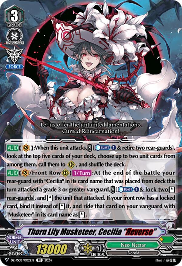 Image for Thorn Lily Musketeer, Cecilia "Reverse" (DZ-PS03: Premium Deckset “Musketeer”) (DZ-PS03/002EN) - Cardfight Vanguard
